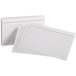 QUILL RULED SYSTEM CARDS 210GSM 127 X 76MM WHITE PACK 100