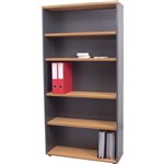 RAPID WORKER BOOKCASE 4 SHELF 900 X 315 X 1800MM BEECHIRONSTONE