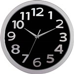 CARVEN FASHION WALL CLOCK ROUND 330MM BLACKSILVER