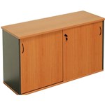 RAPID WORKER CREDENZA SLIDING DOOR LOCKABLE 1200 X 450 X 730MM CHERRYIRONSTONE