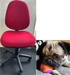 ONPB CODY CHAIR  HIGH BACK   AUSTRALIAN MADE  AFRDI CERTIFIED 160KG RATED  EXTRA WIDE SEAT  SEAT SLIDE  RED