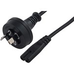 COMSOL MAINS OUTLET POWER CABLE 2PIN AUS MALE TO C7 FEMALE FIGURE8 2M BLACK