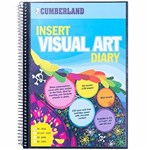 CUMBERLAND VISUAL ART DIARY WITH INSERT COVER SINGLE SPIRAL A4 BLACK