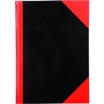 BLACK AND RED NOTEBOOK CASEBOUND RULED 100 LEAF 200 PAGE FEINT RULED A4 GLOSS COVER
