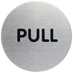 DURABLE PICTOGRAM SIGN PULL 65MM STAINLESS STEEL