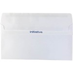 INITIATIVE DL ENVELOPES WALLET PLAINFACE SELF SEAL 80GSM 110 X 220MM WHITE BOX 500