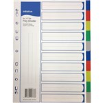 INITIATIVE DIVIDERS PP 10 TAB A4 ASSORTED COLOURS