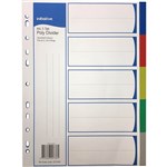 INITIATIVE DIVIDERS PP 5 TAB A4 ASSORTED COLOURS