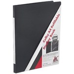 COLBY DISPLAY BOOK INSERT COVER REFILLABLE 20 POCKET A4 BLACK