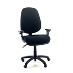 ONPB HAYDEN CHAIR  HIGH BACK  AUSTRALIAN MADE   AFRDI CERTIFIED  220KG RATED   EXTRA WIDE SEAT  WARMS  BLACK 