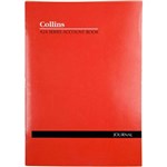 COLLINS A24 SERIES ACCOUNT BOOK JOURNAL FEINT RULED STAPLED 24 LEAF A4 RED