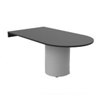 RAPIDLINE DEND TABLE TOP WITH DRUM BASE 1800 X 1000 X 730MM BLACKWHITE