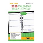 DEBDEN DAYPLANNER DK1700 DESK EDITION REFILL WEEK TO VIEW 216 X 140MM WHITE
