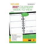 DEBDEN DAYPLANNER DK1700 DESK EDITION REFILL WEEK TO VIEW 216 X 140MM WHITE