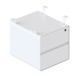 RAPIDLINE DELUXE INFINITY 2 DRAWER HANGING PEDESTAL WHITE