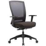 BURO MENTOR TASK CHAIR HIGH MESH BACK NYLON BASE ARMS BLACK