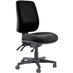 BURO ROMA TASK CHAIR HIGH BACK 3LEVER SEAT SLIDE JETT FABRIC BLACK