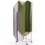 BURO ENVY AND MAXIM CHAIR TROLLEY SILVER