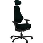 DAL VIETO SPINE ERGONOMIC CHAIR SYNCHRO HIGH BACK ADJUSTABLE ARMS AND HEADREST FABRIC BLACK