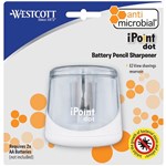 WESTCOTT IPOINT DOT BATTERY OPERATED PENCIL SHARPENER WHITE