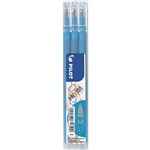 PILOT BLSFR7 FRIXION ERASABLE ROLLERBALL GEL REFILL MEDIUM 07MM LIGHT BLUE PACK 3