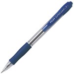 PILOT SUPER GRIP RETRACTABLE BALLPOINT PEN FINE 07MM BLUE