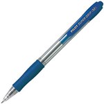 PILOT SUPER GRIP RETRACTABLE BALLPOINT PEN MEDIUM 10MM BLUE