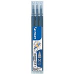 PILOT BLSFR7 FRIXION ERASABLE ROLLERBALL GEL REFILL MEDIUM 07MM BLUE BLACK PACK 3