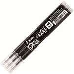 PILOT BLSFR5 FRIXION ERASABLE ROLLERBALL GEL REFILL FINE 05MM BLACK PACK 3