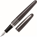 PILOT MR3 FOUNTAIN PEN GREY HOUNDSTOOTH FINE NIB BLACK
