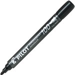 PILOT SCA100 PERMANENT MARKER BULLET 10MM BLACK BX12