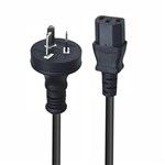 LINDY 30933 POWER CABLE 3 PIN PLUG TO IECC13 SOCKET 2M BLACK