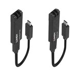 LINDY 43312 FIBRE OPTIC USB TYPEC EXTENDER 100M BLACK