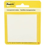 POSTIT 600TRSPT SUPER STICKY NOTES 73 X 76MM TRANSPARENT 36 SHEETS