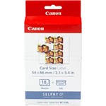 CANON KC18IL SELPHY INK AND CARD LABELS 54 X 86MM WHITE 18 SHEETS