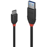 LINDY 36915 BLACK LINE USBC TO USBA 3A CABLE 05M BLACK