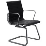AERO VISITOR CHAIR CANTILEVER BASE MEDIUM BACK ARMS PU BLACK