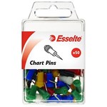 ESSELTE CHART PINS ASSORTED PACK 50