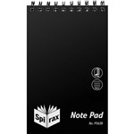 SPIRAX P563B REPORTERS NOTEBOOK 8MM RULED TOP OPEN 200 X 127MM 300 PAGE BLACK