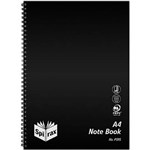 SPIRAX P595 NOTEBOOK PP COVER 7MM RULED SIDE OPEN A4 120 PAGE BLACK