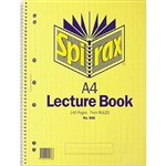 SPIRAX 906 LECTURE BOOK 7MM RULED 7 HOLE PUNCHED SIDE OPEN SPIRAL BOUND 140 PAGE A4