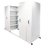 APC EZISLIDE AISLE SAVER 6 BAY 5 SHELVES 3500 X 2175 X 900 X 400MM WHITE