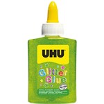 UHU GLITTER GLUE BOTTLE 88ML GREEN