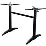 ASTORIA TABLE BASE TWIN WEIGHTED BLACK POWDERCOAT