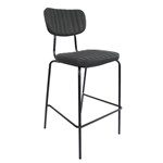 DURAFURN TIRAMISU BARSTOOL BLACK FRAME BLACK VINYL