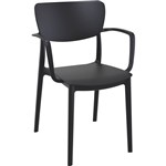 LISA CHAIR ARMS BLACK