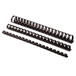 FELLOWES PLASTIC BINDING COMBS ROUND 21 LOOP 12MM A4 BLACK PACK 100