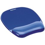 FELLOWES GEL CRYSTALS MOUSE PAD AND WRIST REST BLUE