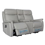 RAPIDLINE HOME ELEVATE ASCOT LOVE SEAT DUAL MOTOR MEDIUM LEATHER TAUPE