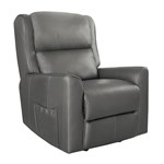 RAPIDLINE HOME ELEVATE BALTIMORE LIFT CHAIR DUAL MOTOR LARGE LEATHER DARK GREY